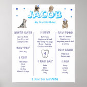 Dog Birthday Milestone Poster (Voorkant)