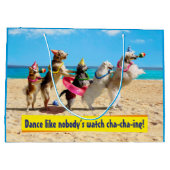 Dog Birthday Party Conga Line Groot Cadeauzakje (Achterkant)