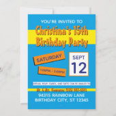 Dog Birthday Party Conga Line Kaart (Achterkant)