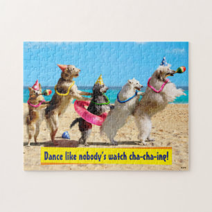 Dog Birthday Party Conga Line Legpuzzel