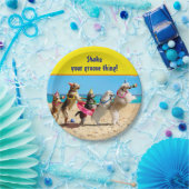 Dog Birthday Party Conga Line Papieren Bordje (Feest)