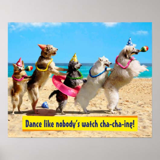 Dog Birthday Party Conga Line Poster (Voorkant)