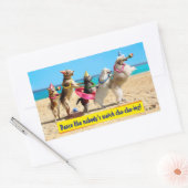 Dog Birthday Party Conga Line Rechthoekige Sticker (Envelop)