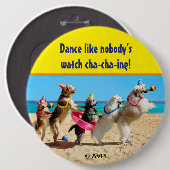 Dog Birthday Party Conga Line Ronde Button 6,0 Cm (Voorkant /achterkant)