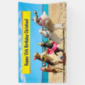 Dog Birthday Party Conga Line Spandoek (Verticaal)