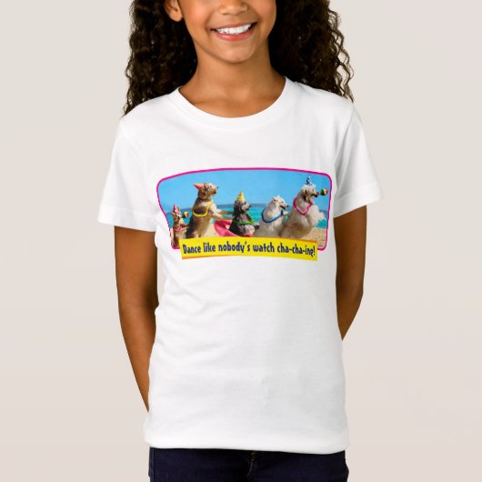 Dog Birthday Party Conga Line T-shirt (Voorkant)