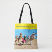 Dog Birthday Party Conga Line Tote Bag (Voorkant)