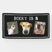 Dog Birthday Party Custom Pet Photo Party Spandoek (Horizontaal)