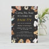 Dog Birthday Party Kaart (Staand voorkant)