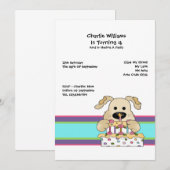 Dog Birthday Party Kaart (Voorkant / Achterkant)