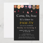 Dog Birthday Party Kaart (Voorkant / Achterkant)