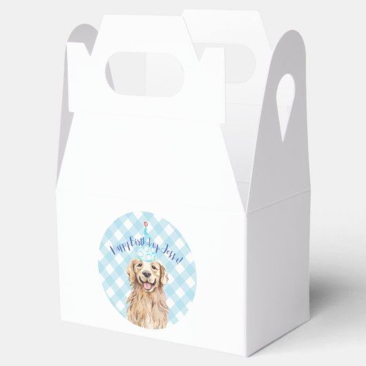 Dog Birthday Party Personalized Favor Box Pset Bedankdoosjes (Geopend)
