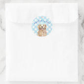 Dog Birthday Party Personalized Sticker Gingham (Tas)