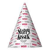 Dog Birthday Pawty met grappig citaat Feesthoedjes (Voorkant)
