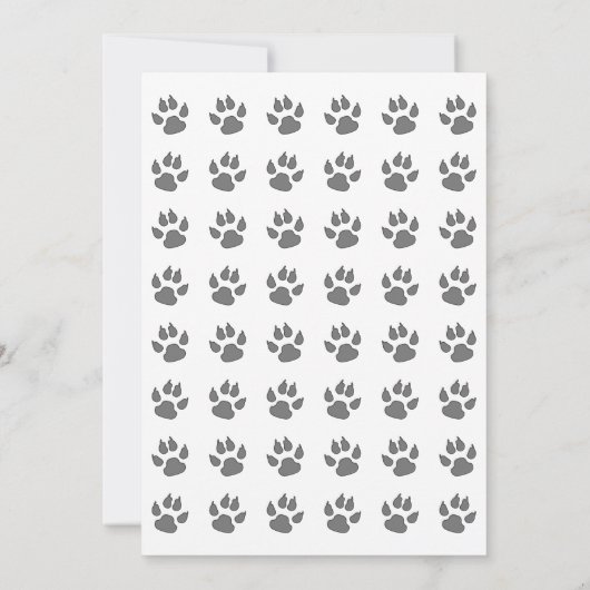 Dog Birthday Pawty Schattige gepersonaliseerd Kaart (Achterkant)