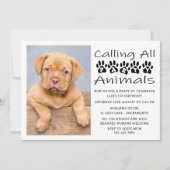 Dog Birthday Photo Kaart (Voorkant)