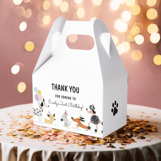 Dog Birthday Puppy Pawty Animals Bedankt Favor Box Bedankdoosjes