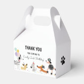 Dog Birthday Puppy Pawty Animals Bedankt Favor Box Bedankdoosjes (Voorkant Zijde)