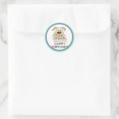 Dog Birthday Ronde Sticker (Tas)