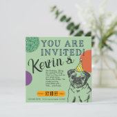 Dog Birthday Uitnodiging (Staand voorkant)