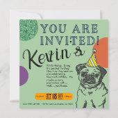 Dog Birthday Uitnodiging  (Voorkant)