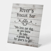 Dog Biscuit Bar Pedestal Sign Reclamebord Met Voetstuk (Voorkant)
