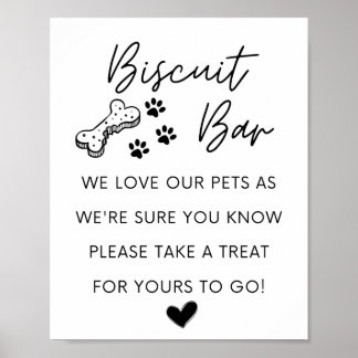 Dog Biscuit Bar | Weddenschap | Dog Wedding Favor Poster