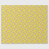 Dog Biscuit Bone Pattern Yellow Cadeaupapier (Vlak)