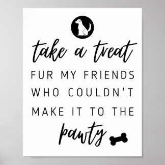 Dog Biscuit | Hond Treat | Weddenschap voor weduwe Poster