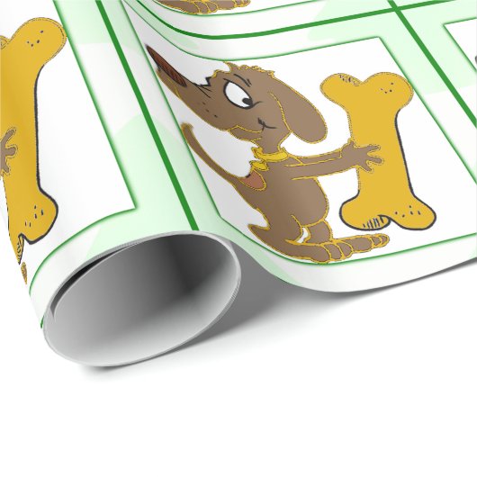 Dog Biscuit kerstmis Cadeaupapier (Rol Hoek)