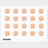 Dog Biscuit Pawprint Art Ronde Sticker (Vel)