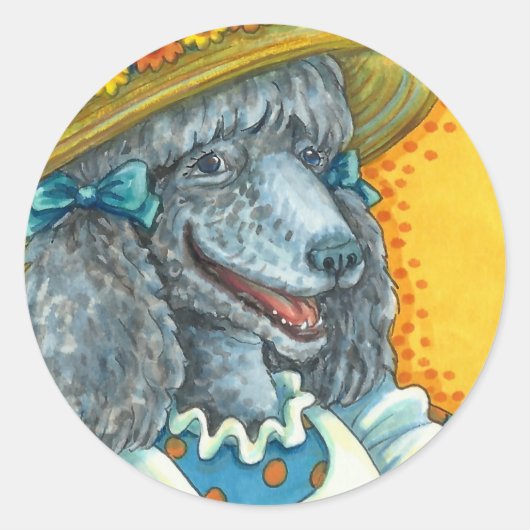 DOG BISCUITS EN EENVOUDIGERE EGG BASKET, CUTE POOD RONDE STICKER (Voorkant)