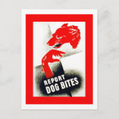 Dog Bites melden Briefkaart (Voorkant)