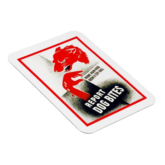 Dog Bites melden Magneet (Rechterzijde)