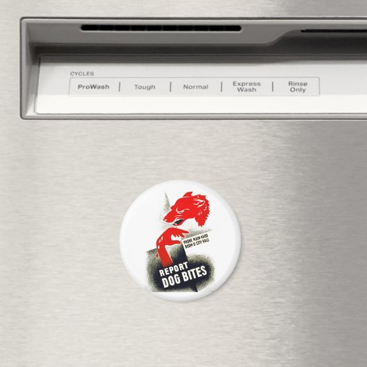 Dog Bites melden Magneet (Insitu (Vaatwasser))
