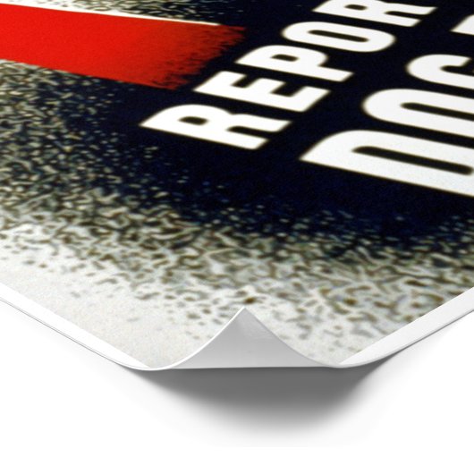 Dog Bites melden Poster (Hoek)