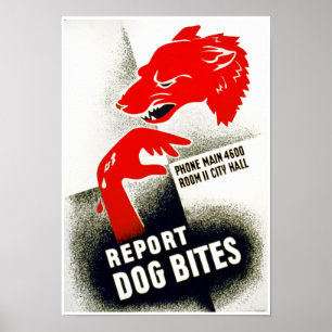 Dog Bites melden Poster