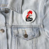 Dog Bites melden Ronde Button 5,7 Cm (In situ)