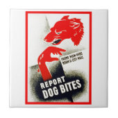 Dog Bites melden Tegeltje (Voorkant)