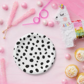 Dog Black Spot Dalmatian Birthday Papieren Bordje (Feest)