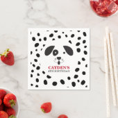 Dog Black Spot Dalmatian Birthday Servet (Insitu)