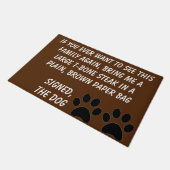 Dog Blackmail Brown Dedoor Mat (Schuin)