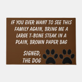 Dog Blackmail Brown Dedoor Mat (Voorkant)