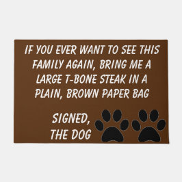 Dog Blackmail Brown Dedoor Mat