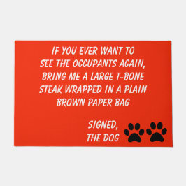 Dog Blackmail Burnt Oranje Doormat Deurmat