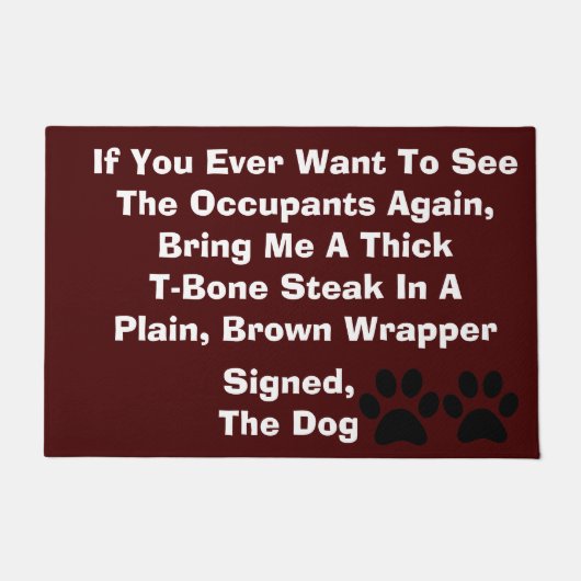 Dog Blackmail Doormat Deurmat (Voorkant)
