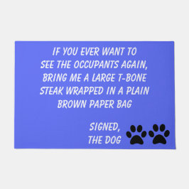 Dog Blackmail Periwinkle Doormat Deurmat