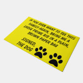 Dog Blackmail Yellow Doormat Deurmat (Schuin)