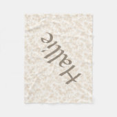 Dog Blanket - Ivory Botanical, Personalized Fleece Deken (Voorkant)