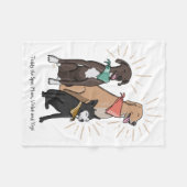 Dog Blanket met Teddy, het Spaz Man en de familie Fleece Deken (Voorkant (Horizontaal))